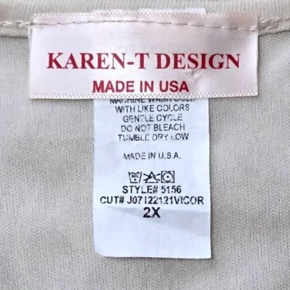 Karen-T Design Womens Lace Maxi Faux-Wrap Dress 2X Beige Long Sleeve Elegant Gow - Picture 6 of 6